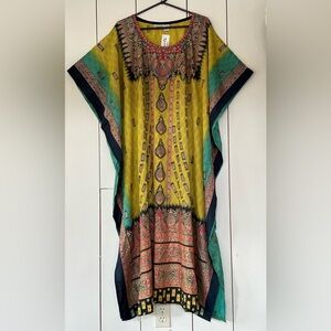 Sante Classics Kaftan OS NWT Multicolor Boho Hippie Resort Wear